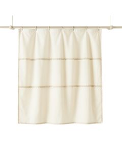 Maple Falls Shower Curtain Hanging Flat From A Plain Rod - Cream