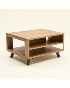 Vendoma Solid Wood Coffee Table With Storage (synthetic illustration; no displayed measurements)
