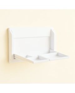 Holly Branch Empty Wall-Mounted Tool Organizer Panel - White (synthetic illustration; no displayed measurements)