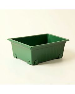 Summit Arc Empty Railing Planter With Integral Brackets - Green (synthetic illustration; no displayed measurements)