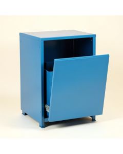 Oak Bluff Freestanding Pull-Out Hamper Cabinet - Blue (synthetic illustration; no displayed measurements)