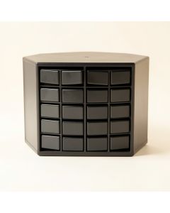 Field Bend Small-Parts Storage Drawer Cabinet - Black (synthetic illustration; no displayed measurements)