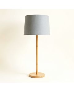Harbor Bluff Floor Lamp With A Plain Fabric Shade - Gray (synthetic illustration; no displayed measurements)