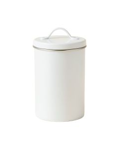 Maple Bluff Storage Canister With Lid - White