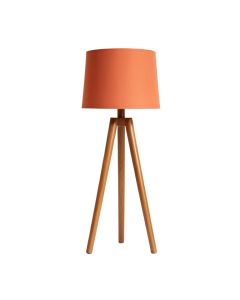 Pine Bluff Floor Lamp With A Plain Fabric Shade - Terracotta (synthetic illustration; no displayed measurements)