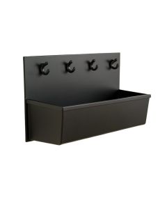 Maple Crossing Wall-Mounted Entryway Organizer Shelf - Black (synthetic illustration; no displayed measurements)