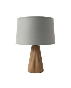 Clay Canyon Table Lamp With A Plain Fabric Shade - Gray