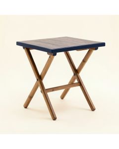 Maple Bluff Compact Balcony Table - Navy (synthetic illustration; no displayed measurements)