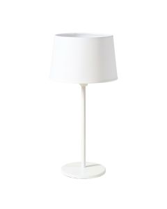 Harbor Dale Floor Lamp With A Plain Fabric Shade - White