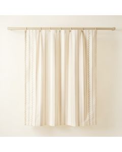 Maple Dale Shower Curtain Hanging Flat From A Plain Rod - Cream (synthetic illustration; no displayed measurements)