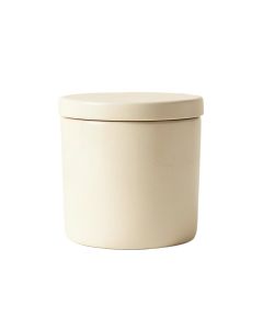 Fern Bend Storage Canister With Lid - Ivory (synthetic illustration; no displayed measurements)