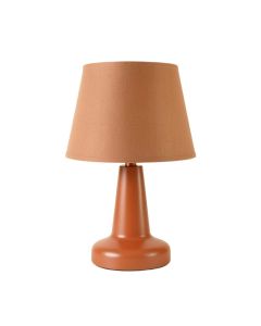 Holly Dale Table Lamp With A Plain Fabric Shade - Terracotta