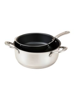 Farberware Neat Nest Space Saving Aluminum 4 Piece Nonstick Saucepan Set