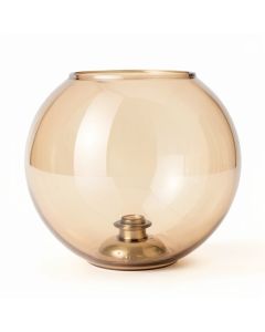 5.25 '' H Glass Oval Lamp Shade ( Screw On ) In Beige (synthetic illustration; no displayed measurements)