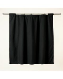 River Canyon Shower Curtain Hanging Flat From A Plain Rod - Black (synthetic illustration; no displayed measurements)