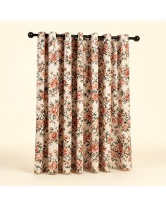 Afton Lined And Interlined Floral Room Darkening Rod Pocket Single Curtain Panel (synthetic illustration; no displayed measurements)