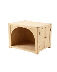 Sage Bridge Empty Furniture-Style Litter Enclosure - Beige (synthetic illustration; no displayed measurements)
