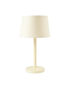 Brook Dell Table Lamp With A Plain Fabric Shade - Cream
