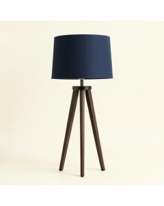 Ridge Dale Floor Lamp With A Plain Fabric Shade - Navy (synthetic illustration; no displayed measurements)