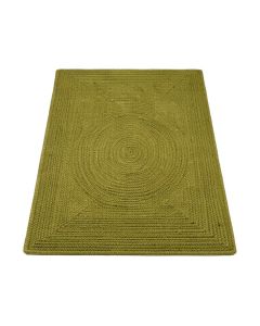 Aradia Braided Cotton Olive Area Rug