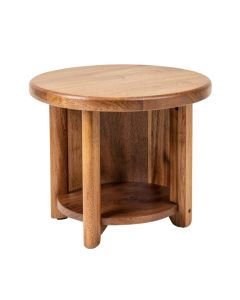 Celaya Solid Wood Drum End Table (synthetic illustration; no displayed measurements)