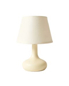 Brook Bend Table Lamp With A Plain Fabric Shade - Cream (synthetic illustration; no displayed measurements)