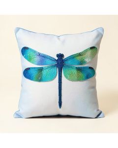Telford Beaded Dragonfly Square Pillow Cover & Insert (synthetic illustration; no displayed measurements)