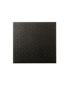 Sage Branch Uninstalled Square Decorative Tile - Black