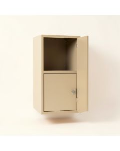 Oak Edge Wall-Mounted Entry Cabinet - Beige (synthetic illustration; no displayed measurements)