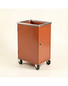 Ash Bluff Empty Rolling Workshop Cart - Terracotta (synthetic illustration; no displayed measurements)