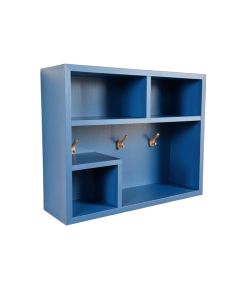 Oak Crest Wall-Mounted Entryway Organizer Shelf - Blue (synthetic illustration; no displayed measurements)