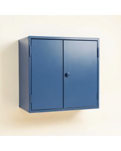 Dune Edge Wall-Mounted Entry Cabinet - Blue (synthetic illustration; no displayed measurements)
