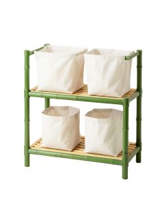 Vale Arc Laundry Sorting Station With Plain Removable Bags - Green (synthetic illustration; no displayed measurements)