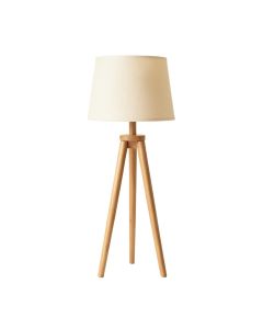 Summit Bend Floor Lamp With A Plain Fabric Shade - Beige (synthetic illustration; no displayed measurements)
