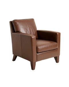 Vicki Upholstered Arm Chair In Brown (synthetic illustration; no displayed measurements)