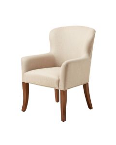 Warwickshire Linen Queen Anne Back Parsons Chair In Beige