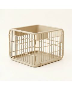 Meadow Bridge Empty Furniture-Style Pet Crate - Beige (synthetic illustration; no displayed measurements)