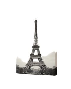 Grayscale Eiffel Tower - Photograph Print On Canvas