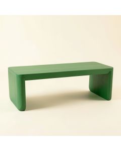 Clay Edge Indoor Bench - Green (synthetic illustration; no displayed measurements)