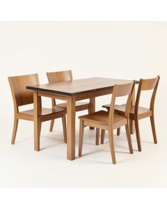Oswaldo 2 Piece Solid Wood Breakfast Dining Set (synthetic illustration; no displayed measurements)