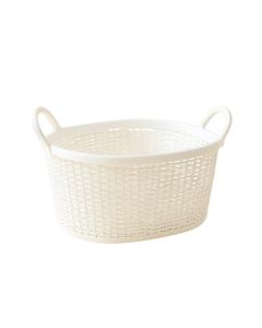 Stone Arc Empty Storage Basket - White (synthetic illustration; no displayed measurements)