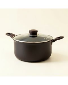 Ayesha Home Collection Hard-Anodized Nonstick Saucepan With Lid , 2-Quart (synthetic illustration; no displayed measurements)