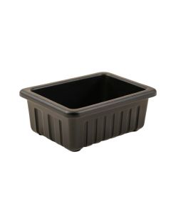 Cove Bend Empty Railing Planter With Integral Brackets - Black