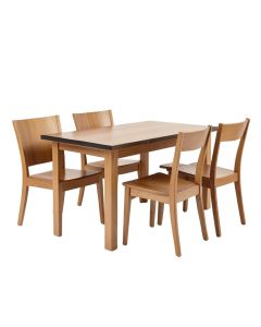 Oswaldo 2 Piece Solid Wood Breakfast Dining Set