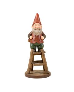 Up The Ladder Climbing Garden Gnome Statue