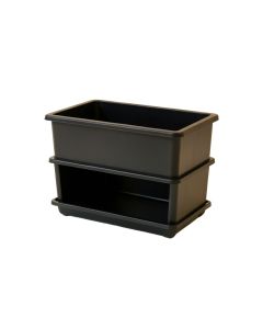 Laurel Bridge Empty Raised Planter - Black (synthetic illustration; no displayed measurements)