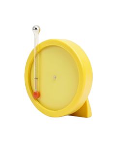 Lemonade Poly Resin Clock With Thermometer