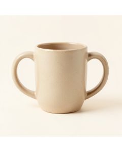 Cedar Branch Ceramic Mug - Beige (synthetic illustration; no displayed measurements)