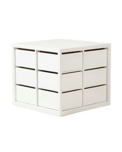 Heath Dale Small-Parts Storage Drawer Cabinet - White