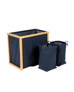 River Brook Laundry Sorting Station With Plain Removable Bags - Navy (synthetic illustration; no displayed measurements)